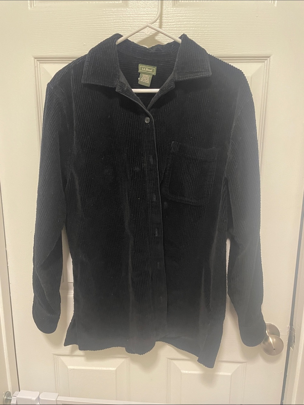 L.L. Bean Men’s Black Corduroy Shirt Jacket